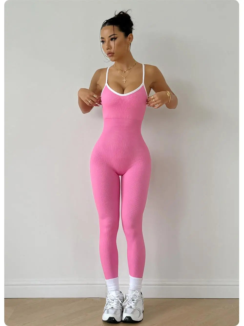 Long Sleeve Stretch Sports Jumpsuit