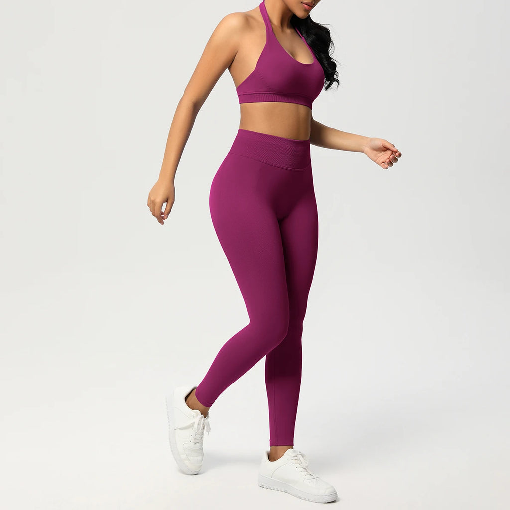 Women's 2-Piece Yoga Tracksuit – Sports Bra & Leggings