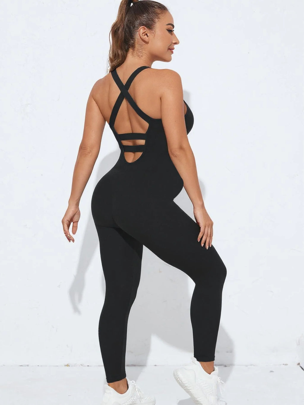 Women’s Sleeveless Maternity Bodysuit – High-Stretch Pregnancy Yoga Jumpsuit with Supportive Shapewear for Fitness, Workout & Everyday Wear