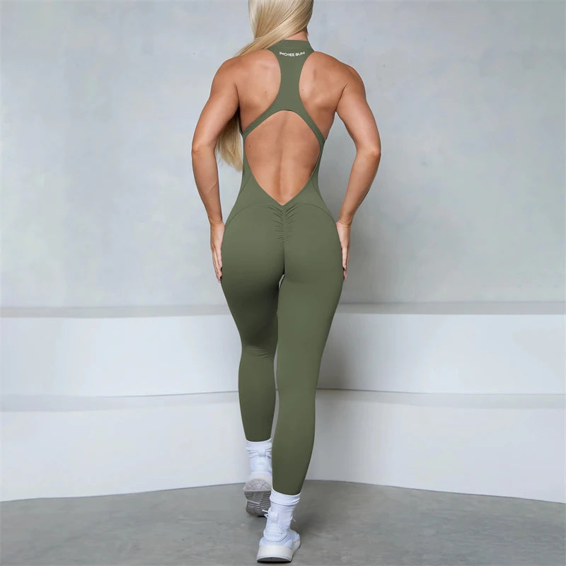 Scrunch Butt Zip Jumpsuit