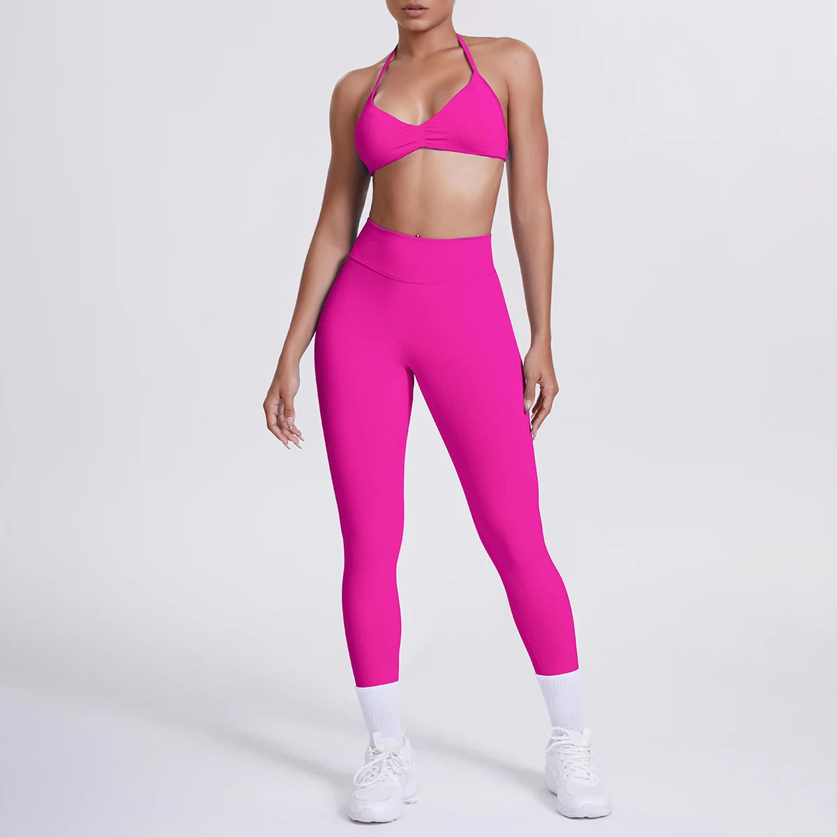 Women's 2-Piece Patchwork Yoga Suit