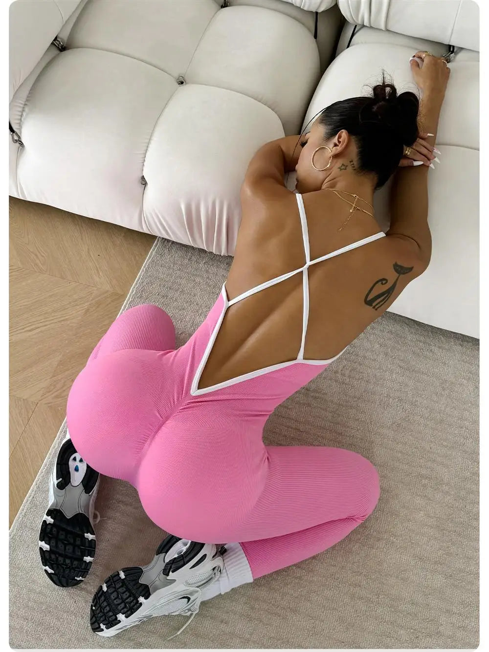 Long Sleeve Stretch Sports Jumpsuit