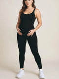 Women’s Sleeveless Maternity Bodysuit – High-Stretch Pregnancy Yoga Jumpsuit with Supportive Shapewear for Fitness, Workout & Everyday Wear