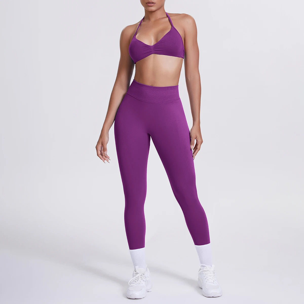 Women's 2-Piece Patchwork Yoga Suit