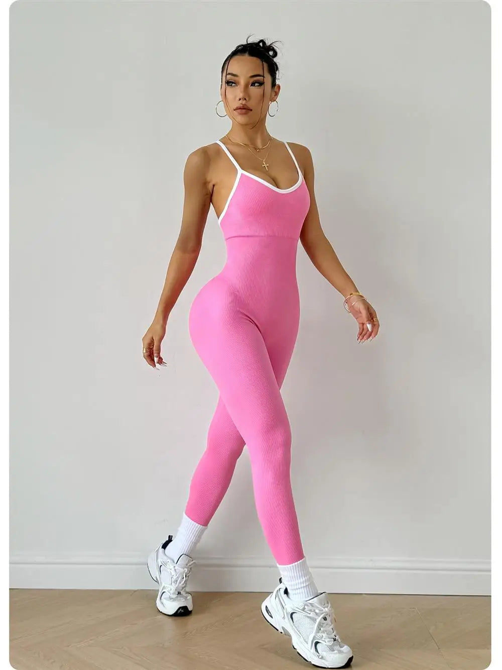 Long Sleeve Stretch Sports Jumpsuit